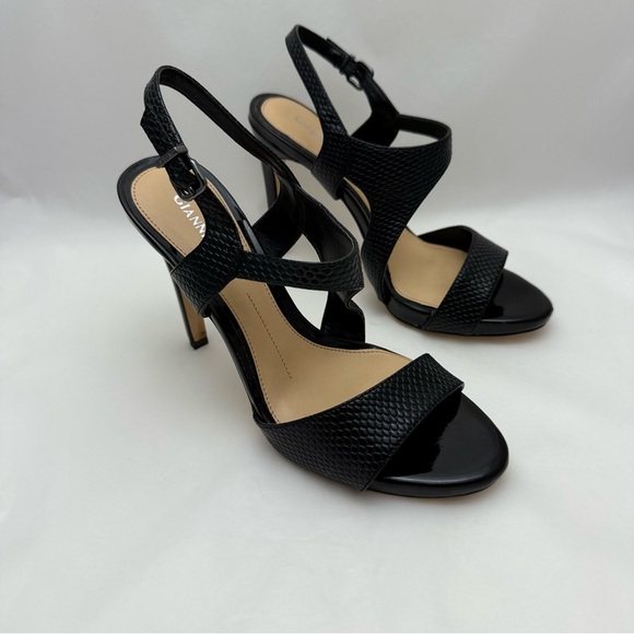 👠 Gianni Bini Black Strappy High Heel Sandals Women’s 8M - Picture 2 of 9